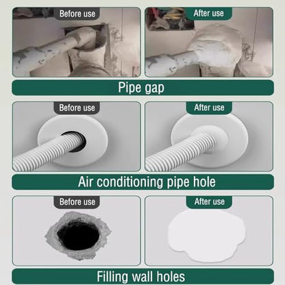 Waterproof Sealing Putty, Specifically Designed for Quickly Sealing and Repairing Wall Holes, Air Conditioning Duct Openings, and Sewage Pipes. Formaldehyde-Free. (10-Pc, 30g/Pc)
