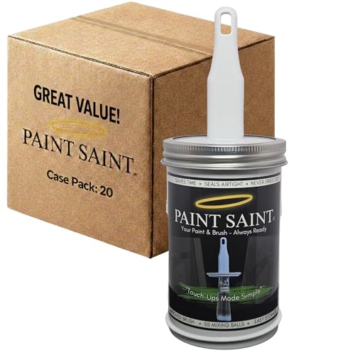Paint Saint – 20 Airtight Touch Up Containers with Built-in Brush | Mess-Free Storage | Quick, Satisfying Touch Ups | Perfect for Homeowners or Industrial & Commercial Property Managers (20) - size: 1 Count (Pack of 20)