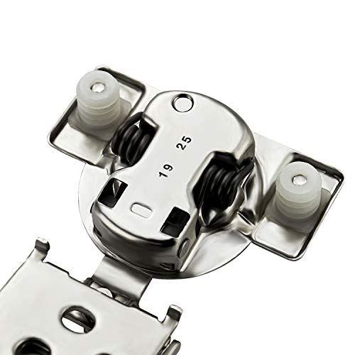 Ravinte 2 Pack 1 Pair 1/2 inch Overlay Soft Close Kitchen Cabinet Hinges Stainless Steel Adjustable Kitchen Hinges Satin Nickel Cabinet Hardware - size: 1/2 inch Overlay