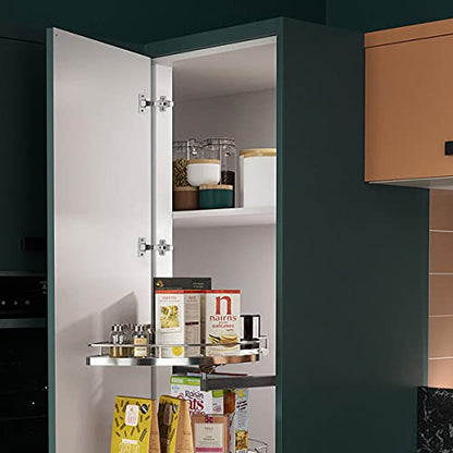 Probrico Clip On Full Overlay Frameless Furniture Cabinet Door Concealed Hinges, 1 Pair(2 Pieces)