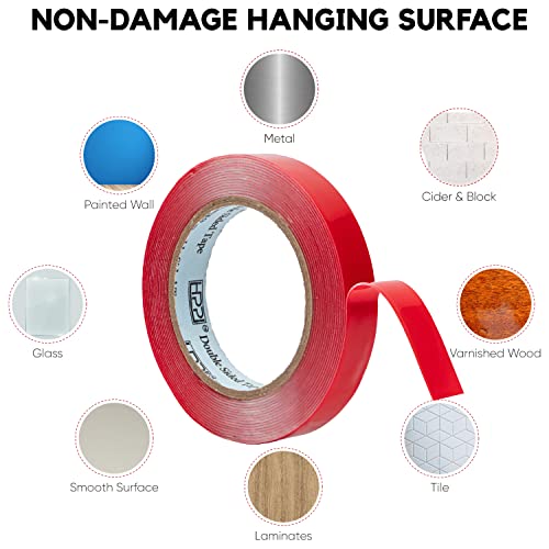 HPP Double Sided Tape Clear, Heavy Duty Tape, Strong and Permanent for Outdoor and Indoor, (0.75in x 16ft) - size: 0.75in x 16ft
