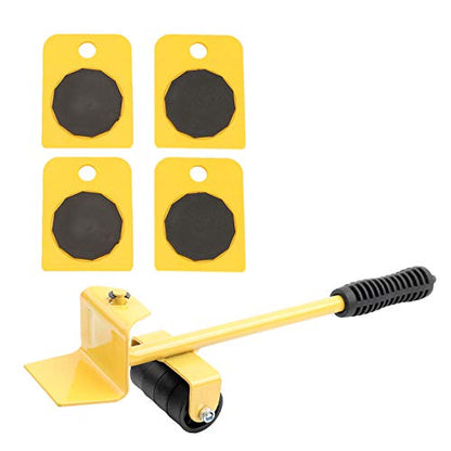 Hilitand Furniture Lifter Set 4 Sliders Sofa Transport Kit for Moving Couches Refrigerators Heavy Objects, Bearing 150KG (Yellow)