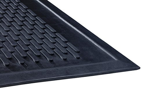 Guardian - MLL14030500 Clean Step Scraper Outdoor Floor Mat, Natural Rubber, 3'x5', Black, Ideal for any outside entryway, Scrapes Shoes Clean of Dirt and Grime - size: 5"L x 36"W x 0.4"Th