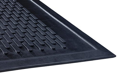 Guardian - MLL14030500 Clean Step Scraper Outdoor Floor Mat, Natural Rubber, 3'x5', Black, Ideal for any outside entryway, Scrapes Shoes Clean of Dirt and Grime - size: 5"L x 36"W x 0.4"Th