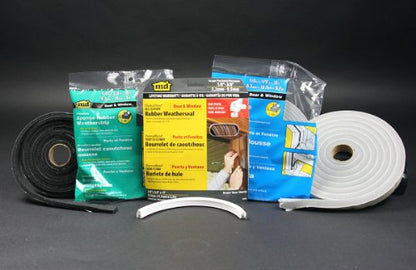 M-D Building Products 06593 1/4 in. x 3/4 in. x 10 ft. Black Sponge Window Seal for Small Gaps - size: 1/4" X 3/4"