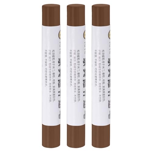 uxcell Furniture Repair Crayons, 3Pcs - Wood Wax Filler Stick, Furniture Markers Touch Up - for Scratches Holes Tables Desks Wooden Floors Cover Ups, American Walnut Brown - color: American Walnut Brown