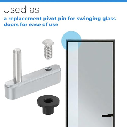PalpitateC Shower Door Pivot Block with 3/4" Pin fit for Framed Swing Shower Doors, Framed Swing Shower Door Replacement Pivot Bracket - size: #SDPB34