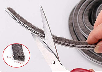 Weather Stripping Door Seal - Seals 5m (16ft) Soundproof, Draft & Dustproof Strip for Doors, Windows, Cabinet Doors with Noise Cancelling Window Inserts 5mm x 12mm (0.197 x 0.472 Inch) Gray - size: 5 mm x 12 mm