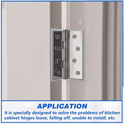 Ferraycle Door Hinge Shims Bulk 16 Gauge Stainless Steel Hinge Spacer with Coated Finish 4-1/2" x 1-5/8" Metal Door Hole Filler Plates for Repair Kit(20 Pack)
