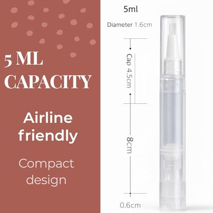 Refillable Touch Up Paint Pen Set, 4 Pcs Fillable Paint Pens with 4 Syringes, Precision Wall Paint Touch Up Brush for Walls, Wood Floors, Cabinets, Doors and Windows