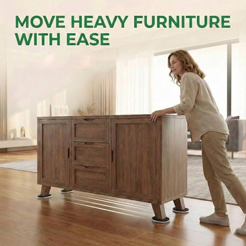 Extra Large Furniture Sliders for Carpet, 9.5 Inch Heavy Duty Reusable Moving Pads for Carpet and Hardwood Floors, Glides to Protect Surfaces and Easy Relocation - size: For Hard Surfaces - 4 PCS