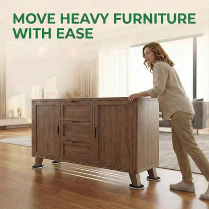 Extra Large Furniture Sliders for Carpet, 9.5 Inch Heavy Duty Reusable Moving Pads for Carpet and Hardwood Floors, Glides to Protect Surfaces and Easy Relocation - size: For Hard Surfaces - 4 PCS