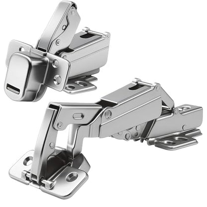 TamBee 1/2 Inch Overlay 175 Degree Cabinet Door Hinges 48mm Frameless Soft Close Lazy Susan Hinges for Corner Kitchen Adjustable,2 Pcs/1 Pair (Half Overlay) - style: 175° Half Overlay