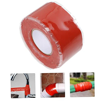 Cabilock Silicone Rubber Seal Tape for Pipe Leak Repair Flexible Self Adhesive Duct Tape Compression Resistant for Home Maintenance
