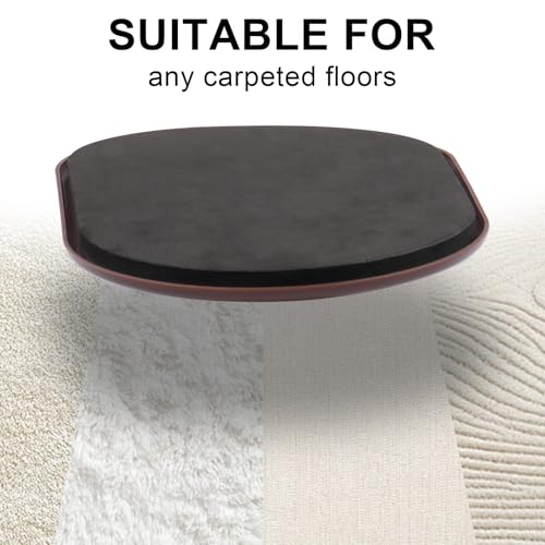 8PCS Furniture Sliders, 9-1/2" X 5-3/4" Large Furniture Movers Sliders, Reusable Sliders for Furniture on Carpet for Heavy Furniture, Furniture Moving Made Simple! - size: 9-1/2" X 5-3/4" (Brown)