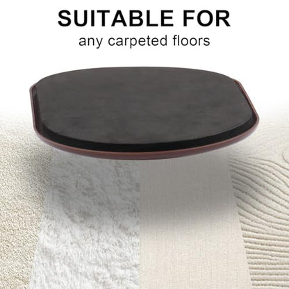 8PCS Furniture Sliders, 9-1/2" X 5-3/4" Large Furniture Movers Sliders, Reusable Sliders for Furniture on Carpet for Heavy Furniture, Furniture Moving Made Simple! - size: 9-1/2" X 5-3/4" (Brown)