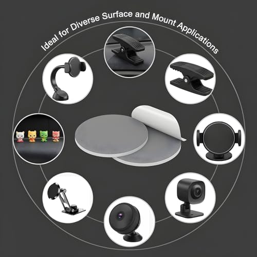 Xinjoduz 60 Pack Double Sided Adhesive Dots 25mm - Removable Transparent Round Tape for Phone Mounts Decor Crafts No Residue