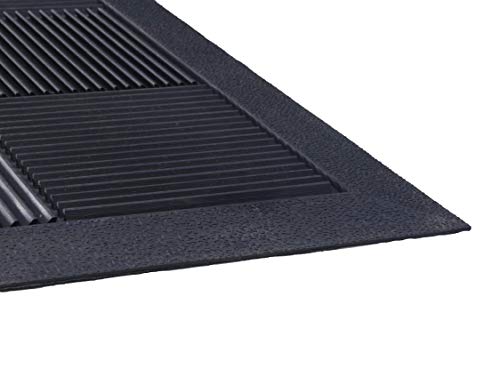 Guardian Floor Protection PARQUET2X3 Parquet Wiper Scraper Outdoor Floor Mat, Rubber, Black, 2' Length, 3' Width - size: 2' x 2' (Rectangular)