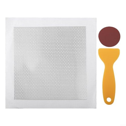 Heavy Duty METALs Drywall Patch Kit for Large Hole Repair in Walls and Ceilings, Galvanized Steel with Fiberglass Mesh, Self-Adhesive Wall Fix Kit(20 * 20cm) - size: 20*20cm