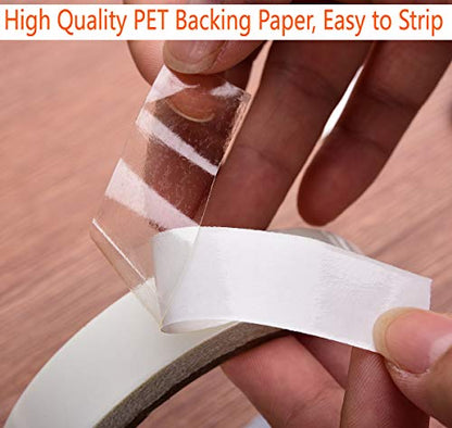i frmmy Removable Clear Double Sided Sticky Tape - No Residue, 0.7 Inches x 13 Yards (3 Rolls) - size: 0.7 Inches x13 Yards (3 rolls)