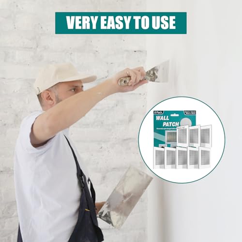 8Pcs 12 Inch Large Drywall Patch, Wall Repair Patches, Self-Adhesive Fiberglass Repair Kit Dry Wall Hole Repair Patch for Aluminum Metal Sheetrock Ceiling (12"x 12") - size: 12 Inch_8Pcs