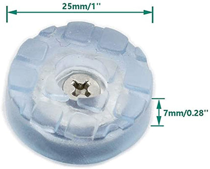 20 PCS Transparent Round Furniture Pads,Non Slip Non Skid Furniture Feet for Table,Desk,Chair,Sofa Leg,Noise Canceling Heavy Duty Furniture Sliders,Furniture Cups to Protect Hardwood Floors (25x7mm) - size: 25x7mm