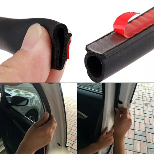 D-Shape 3/4" Weather Stripping Heavy Duty 23FT Bulb Seal Car Door Window Rubber Seal Strip Hollow Gasket Weatherstrip(Self-Adhesive) for Automotive Truck RV Door Window Soundproof - size: 23Ft