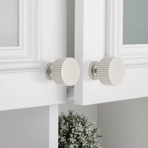 6 Pack Brushed Nickel Cabinet Knobs, Drawer Knobs for Cabinets and Drawers, Kitchen and Bathroom Hardware - color: Brushed Nickel