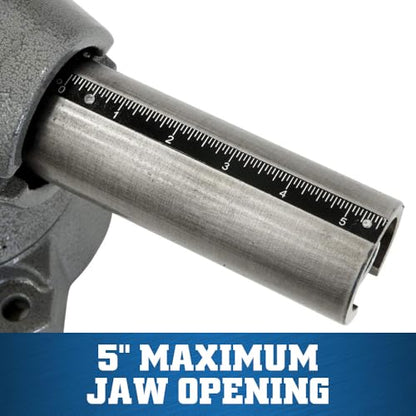Wilton Multi-Purpose Bench Vise, 5-1/2" Jaw Width, 5" Max Jaw Opening, 2-3/4" Throat (Model 550P) - size: 5-1/2 in.
