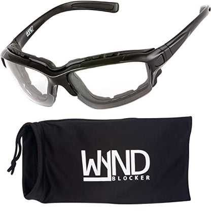 Motorcycle Riding Glasses Extreme Sports Wrap Sunglasses - color: Black | Clear