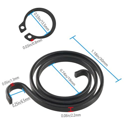 8PCS Door Handle Spring Repair Kit 27.5mm Diameter Coil 1mm Round Circlip Universal DIY Door Lock Accessories 4 Springs And 4 Circlips Each For Repairing Security Doors Wooden Doors