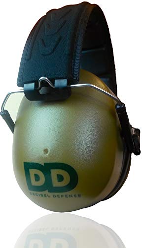 DECIBEL DEFENSE Professional Safety Ear Muffs 37dB NRR - The HIGHEST Rated & MOST COMFORTABLE Ear Protection For Shooting & Industrial Use - THE BEST HEARING PROTECTION GUARANTEED! (GREEN) - color: Green, size: Regular