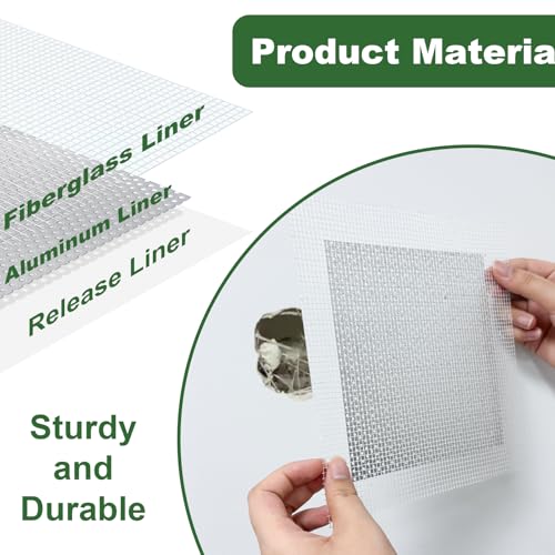 Drywall Repair Kit, 11 Pcs Drywall Patch, Dry Wall Web Repair Patch Kits for Holes, Plaster Sheetrock Repair Patching Kit with Scraper and Sandpaper