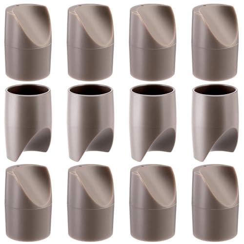 12 Pcs Beige Chair V-tip Stabilizer Caps 7/8 Inch OD Folding Chair Leg Cap Non-marring Round Top of Leg Protectors Works with Metal and Padded Chairs - color: Beige