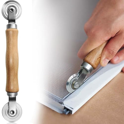 Steel Screen Roller Tool with Bear, Window Screen Door Repair Tool for Installing Door Window Mesh - size: Steel Roller