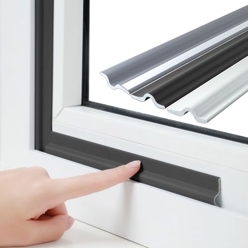 196 Inch Window Draft Stopper Foam Seal Strip Self Adhesive, Window Insulation and Door Side Weather Stripping Soundproof, Door Bottom Sweep Noise Gap Blocker (Black) - color: Black, size: 196 Inch