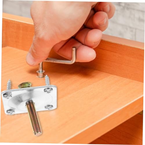 NUOBESTY 4Sets Table Leg Brackets for Furniture Repair Mounting Plates with Screws for Easy Installation Versatile for Strengthening Sofa Chair Legs