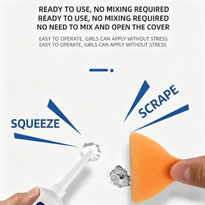 Drywall Patch Repair Kit with Scraper - 250g Wall Repair Paste, Quick Fill Wall Mending Agent for Holes, Cracks, Peeling & Graffiti, White Wall Repair Cream for Home Drywall Repair
