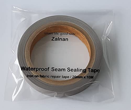 Seam Sealing Tape Iron on Patch Repair Gore Clothing Jackets Pants Waterproof Fabric Mending Clothes Textile Adhesive (Grey) - color: Grey