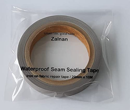 Seam Sealing Tape Iron on Patch Repair Gore Clothing Jackets Pants Waterproof Fabric Mending Clothes Textile Adhesive (Grey) - color: Grey