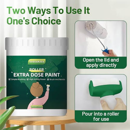Large Roller Brush Wall Repair Tool,Wall Repair Kit,Wall Roller Paint BrushSuitable for Repairing The Wall with Latex Paint,Repair Graffiti, Stains, and Footprints on The Wall(1000g,White) - style: 2Pack