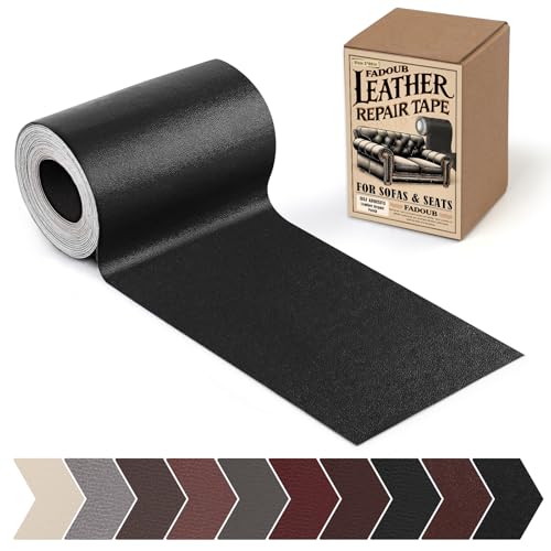 Leather Repair Patch, 3 x 60In Self Adhesive Leather Repair Tape Kit for Furniture, Couch, Sofa, Office, Car Seats, Car Interior,Vinyl Repair Kit (Black-Fine Grain) - color: Black, size: Fine Grain 3 x 60 In