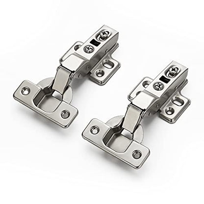 Ravinte 4 Pack 2 Pairs European Kitchen Cabinet Hinges Soft Close Half Overlay Cabinet Door Hinges Heavy-Duty Frameless Adjustable Concealed Cabinet Cup Hinge - size: Half Overlay