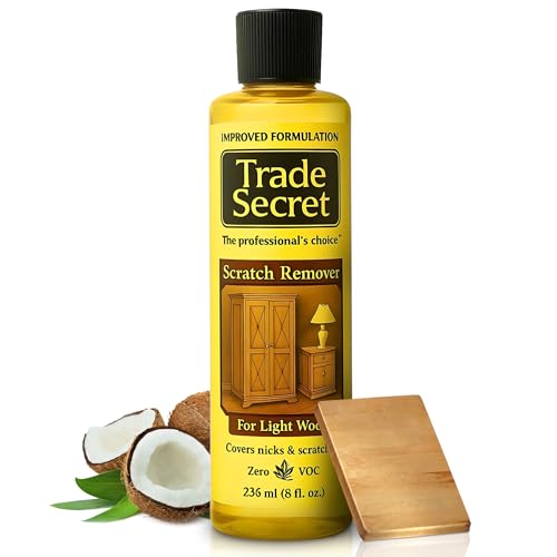 Trade Secret Light Wood Scratch Concealer, Scratch Remover for Real Wood Furniture & Floors – Covers Nicks, Scuffs & Dogs, Cats Scratches, Marks, Minor Defects - color: Light