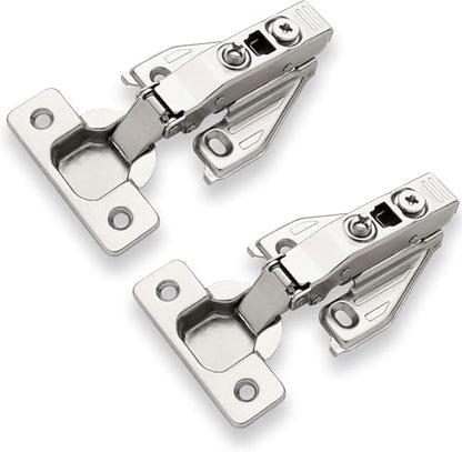 DecoBasics (6 PCS) Full Overlay Soft Close Cabinet Hinges for Kitchen Cabinets - 105° Face Frame Concealed Cabinet Door Hinge -3 Way Adjustability -Clip on Plate & Matching Screw 4 Easy Installation