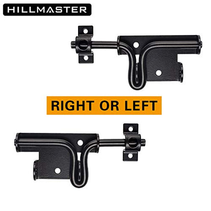 Hillmaster Slide Bolt Gate Latch for Wooden Fence Door Lock With Padlock Hole, Heavy Duty Sliding Lock, Black Barrel Bolt Latches Hardware for Wood Vinyl Fence Barn Shed - size: 1 Pack