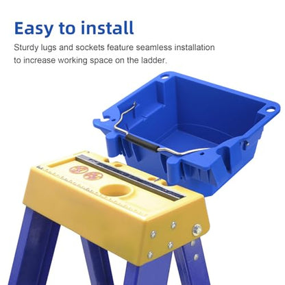 folosem AC52-UB Ladder Accessories Lock-in Job Bucket for Werner 6000 series, 6100 series, 6200 series, 6300 series,Blue