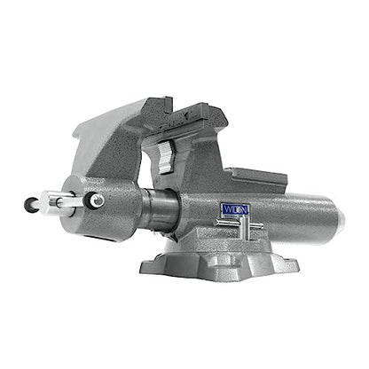 Wilton Mechanics Pro Bench Vise, 10" Jaw(Width-12", Opening-5-1/4") Throat (Model 8100M), gray - size: 10 in.