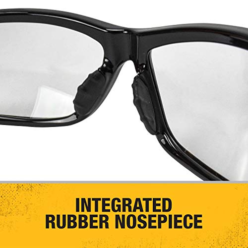 Dewalt Dominator Safety Glasses Dpg94 Unisex Adult Non Slip Polarized Mirrored Rubber Full Rim