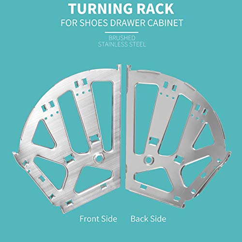 3 Layers Shoes Drawer Cabinet Hinges, Silver Shoe Cabinet Replacement Fittings Stainless Steel for Kitchen Living Room, 1 Pair - color: Silver, size: 3 Layers